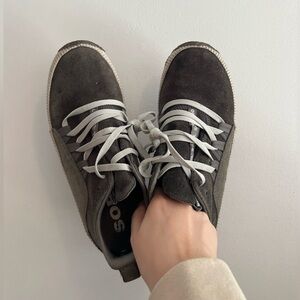Sorel Gray Suede Sneakers